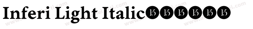 Inferi Light Italic字体转换